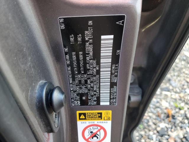 5TDJKRFH0GS303206 - 2016 TOYOTA HIGHLANDER XLE GRAY photo 13