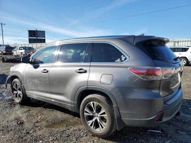 5TDJKRFH0GS303206 - 2016 TOYOTA HIGHLANDER XLE GRAY photo 2