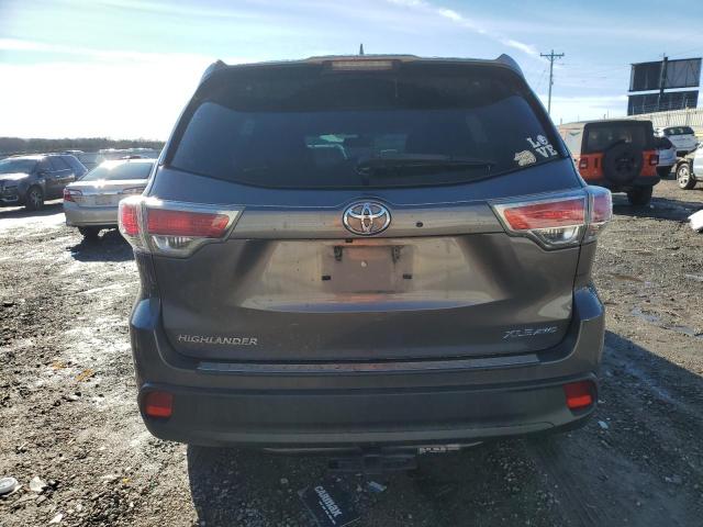 5TDJKRFH0GS303206 - 2016 TOYOTA HIGHLANDER XLE GRAY photo 6