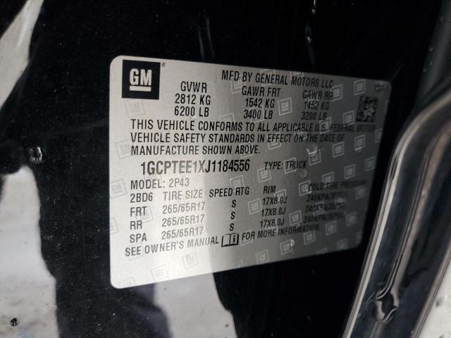 1GCPTEE1XJ1184556 - 2018 CHEVROLET COLORADO ZR2 BLACK photo 12