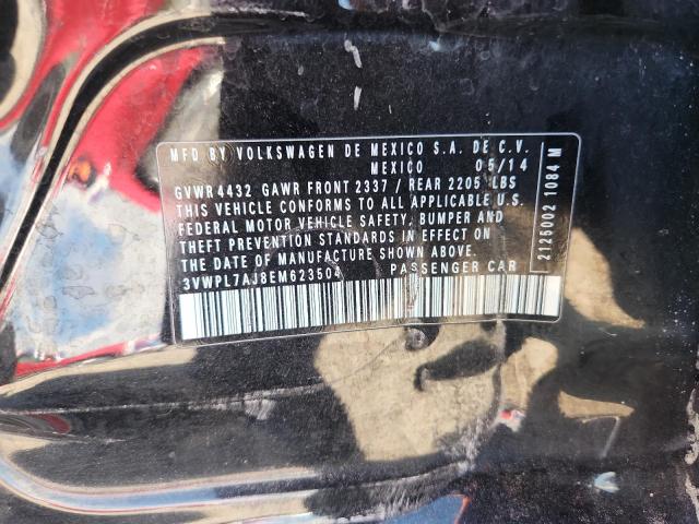 3VWPL7AJ8EM623504 - 2014 VOLKSWAGEN JETTA TDI BLACK photo 12