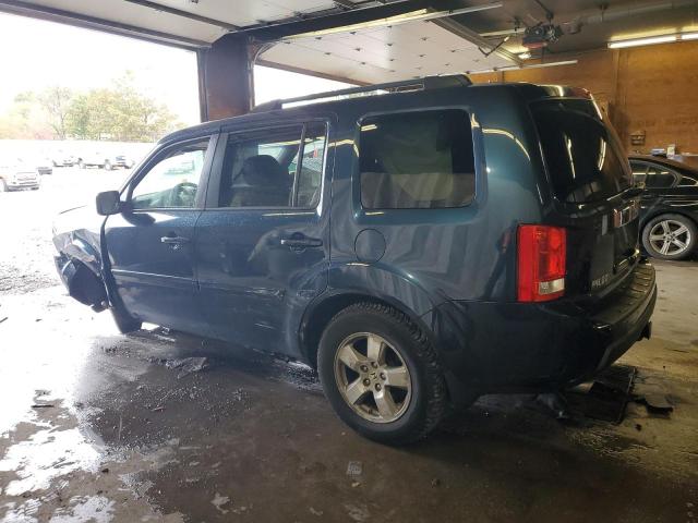 5FNYF4H57AB024677 - 2010 HONDA PILOT EXL BLUE photo 2