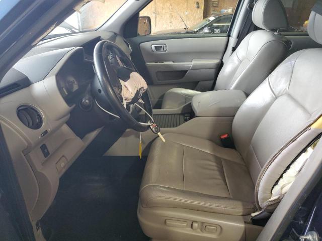 5FNYF4H57AB024677 - 2010 HONDA PILOT EXL BLUE photo 7