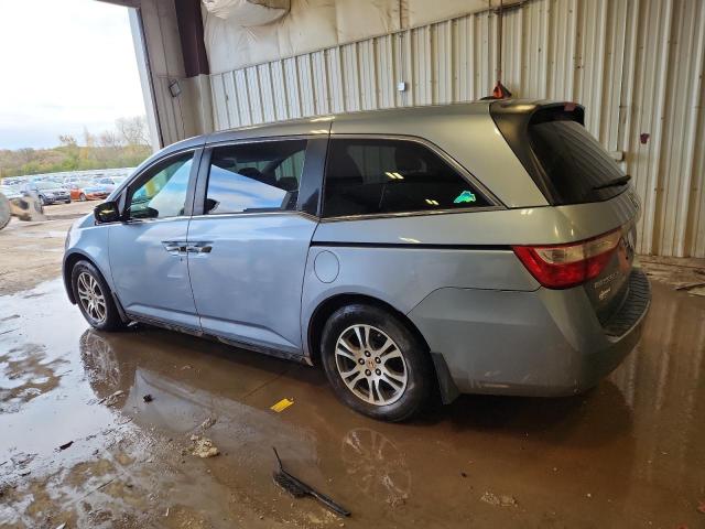 5FNRL5H67CB002810 - 2012 HONDA ODYSSEY EXL BLUE photo 2