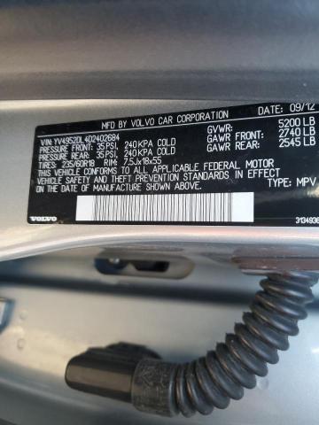 YV4952DL4D2402684 - 2013 VOLVO XC60 3.2 ვერცხლისფერი ფოტო 13