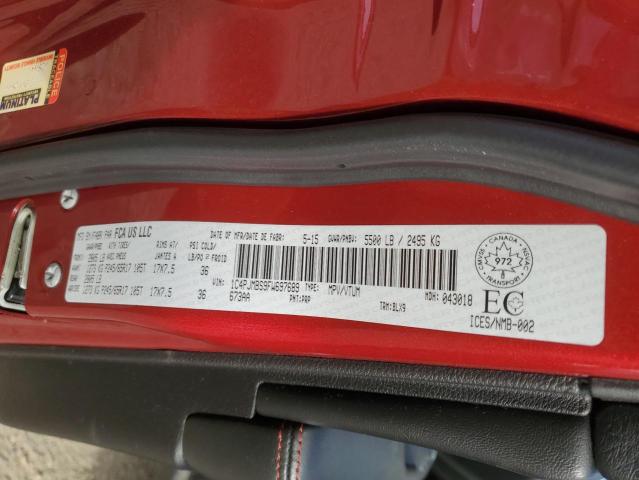 1C4PJMBS9FW697689 - 2015 JEEP CHEROKEE TRAILHAWK BURGUNDY photo 14