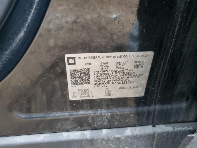 3GNAXKEVXKL121096 - 2019 CHEVROLET EQUINOX LT Schwarz Foto 12