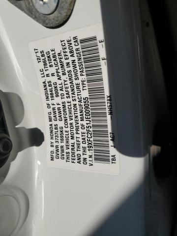 19XFC2F51JE009055 - 2018 HONDA CIVIC LX Ağ foto 12