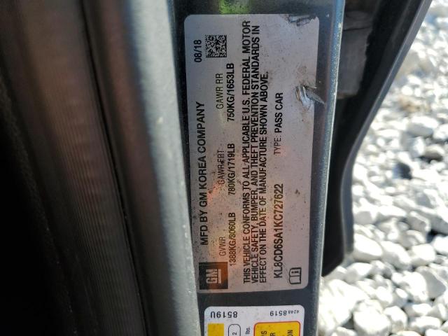 KL8CD6SA1KC727622 - 2019 CHEVROLET SPARK 1LT Grafit foto 12