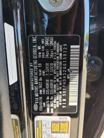 5XYPHDA52GG159129 - 2016 KIA SORENTO EX 黑色 照片 13