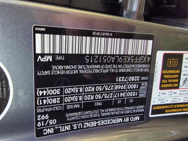 4JGFF5KE9LA051215 - 2020 MERCEDES-BENZ GLS 450 4MATIC GRAY photo 10