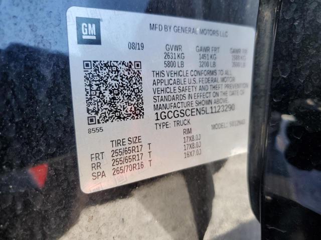 1GCGSCEN5L1123290 - 2020 CHEVROLET COLORADO LT BLACK photo 12