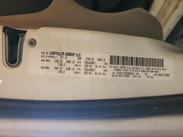 2C4RC1CG5DR589619 - 2013 CHRYSLER TOWN & COU TOURING L WHITE photo 13