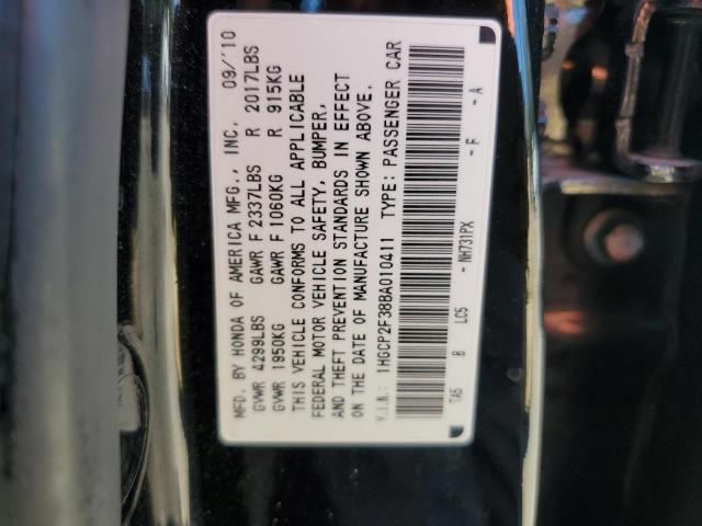 1HGCP2F38BA010411 - 2011 HONDA ACCORD LX 黑色 照片 13