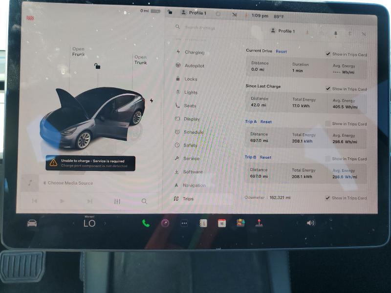 5YJ3E1EA3NF186857 - 2022 TESLA MODEL 3 Argent photo 9