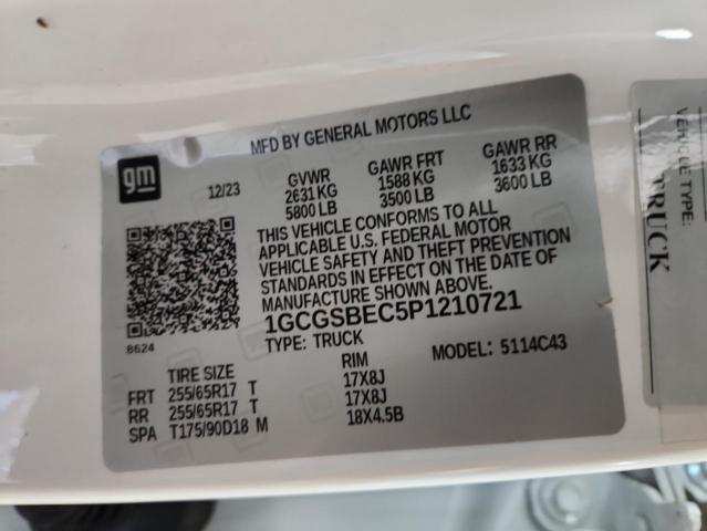 1GCGSBEC5P1210721 - 2023 CHEVROLET COLORADO أبيض صورة 13