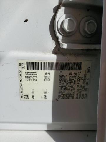 1N4AA51E79C822272 - 2009 NISSAN MAXIMA S თეთრი ფოტო 12