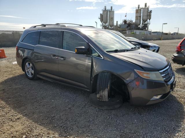 5FNRL5H91DB002863 - 2013 HONDA ODYSSEY TOURING GRAY photo 4
