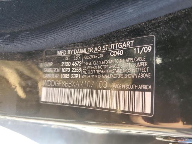 WDDGF8BBXAR107103 - 2010 MERCEDES-BENZ C 300 4MATIC BLACK photo 12