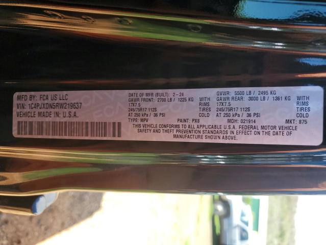 1C4PJXDN5RW219637 - 2024 JEEP WRANGLER SPORT BLACK photo 13