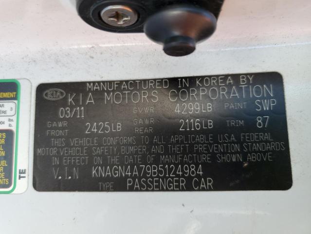 KNAGN4A79B5124984 - 2011 KIA OPTIMA EX Ağ foto 12