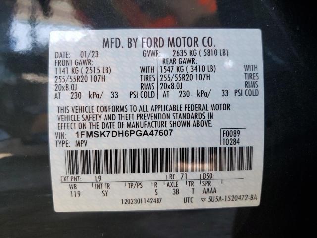 1FMSK7DH6PGA47607 - 2023 FORD EXPLORER XLT 绿色 照片 14