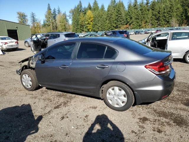 2HGFB2F51DH525297 - 2013 HONDA CIVIC LX GRAY photo 2