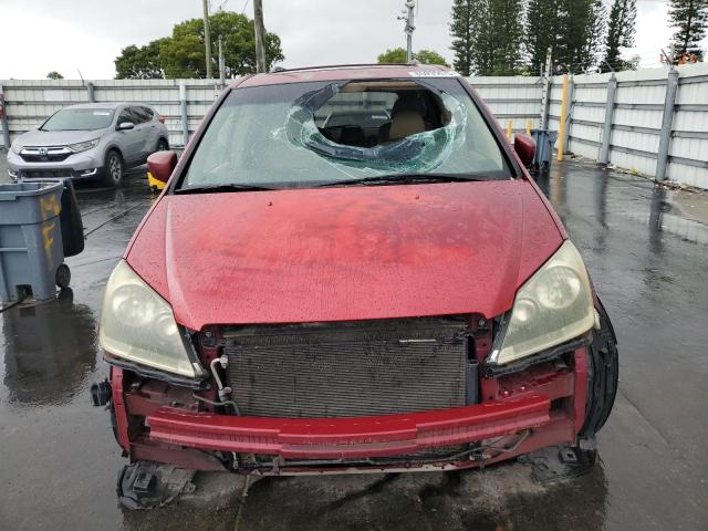 5FNRL38625B416455 - 2005 HONDA ODYSSEY EXL RED photo 5