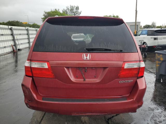 5FNRL38625B416455 - 2005 HONDA ODYSSEY EXL RED photo 6
