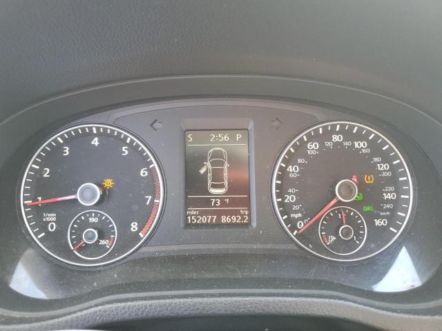 1VWBP7A34CC095779 - 2012 VOLKSWAGEN PASSAT SE Արծաթագույն լուսանկար 9