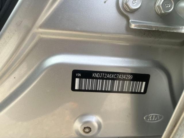 KNDJT2A6XC7434299 - 2012 KIA SOUL + SILVER photo 10