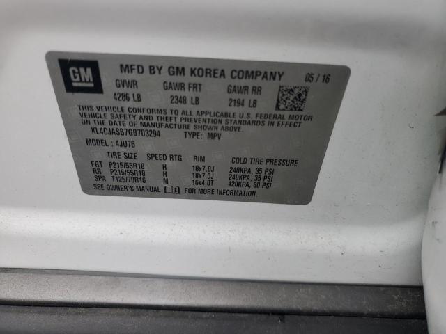 KL4CJASB7GB703294 - 2016 BUICK ENCORE 白色 照片 13