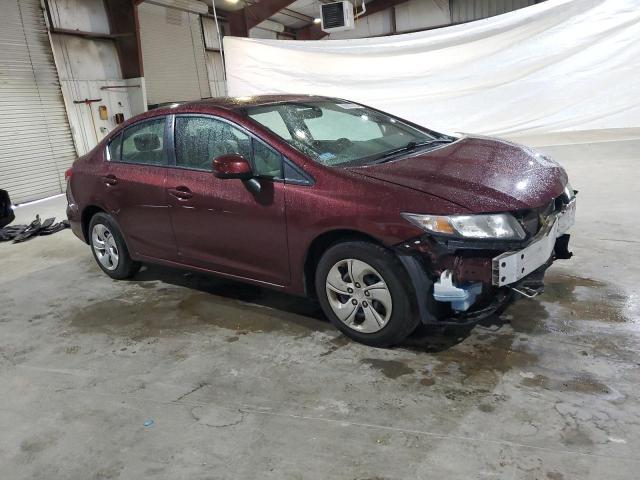 2HGFB2F51DH595771 - 2013 HONDA CIVIC LX 勃艮第红 照片 4