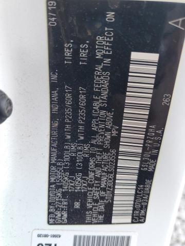 5TDYZ3DC6LS023556 - 2020 TOYOTA SIENNA XLE WHITE photo 13