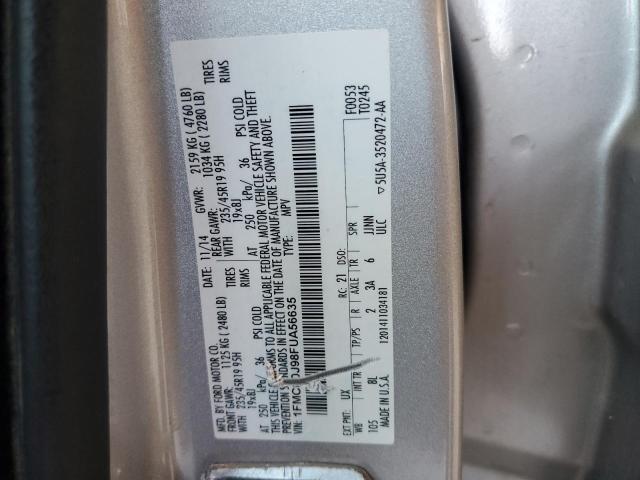 1FMCU0J98FUA56635 - 2015 FORD ESCAPE TITANIUM ვერცხლისფერი ფოტო 13