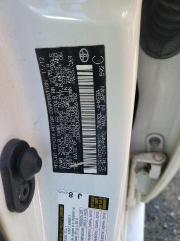 JTDKN3DU4D5556782 - 2013 TOYOTA PRIUS WHITE photo 12