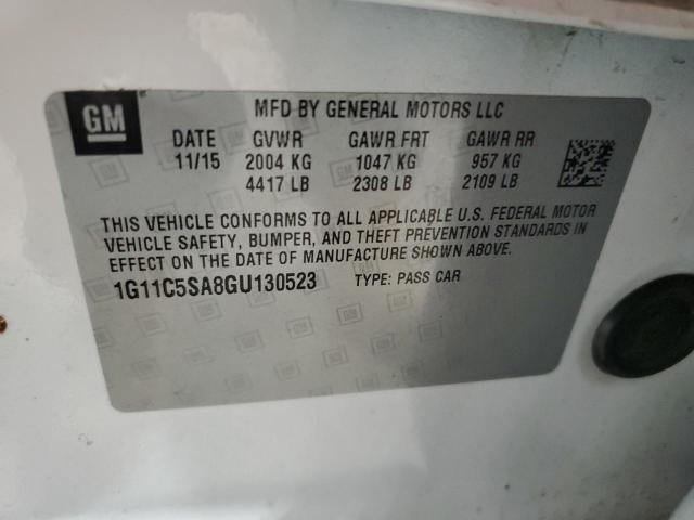 1G11C5SA8GU130523 - 2016 CHEVROLET MALIBU LIM LT 白色 照片 12