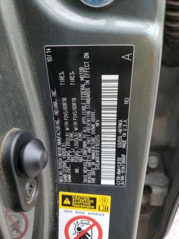 5TDJKRFH1FS103255 - 2015 TOYOTA HIGHLANDER XLE Vert photo 14