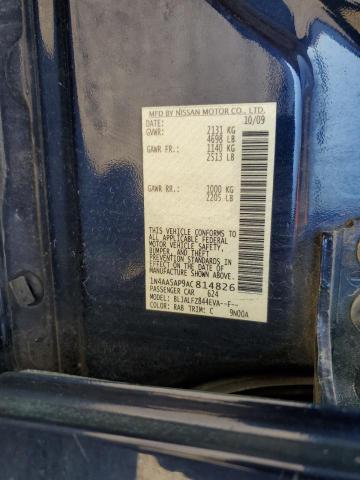 1N4AA5AP9AC814826 - 2010 NISSAN MAXIMA S 蓝色 照片 13