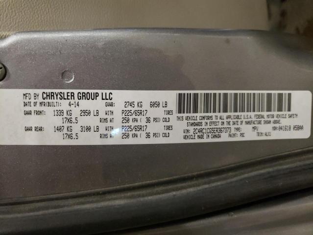 2C4RC1CG5ER367373 - 2014 CHRYSLER TOWN & COU TOURING L SILVER photo 13