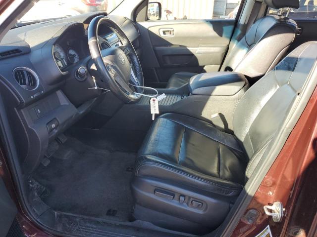 5FNYF4H5XDB006176 - 2013 HONDA PILOT EXL BURGUNDY photo 7