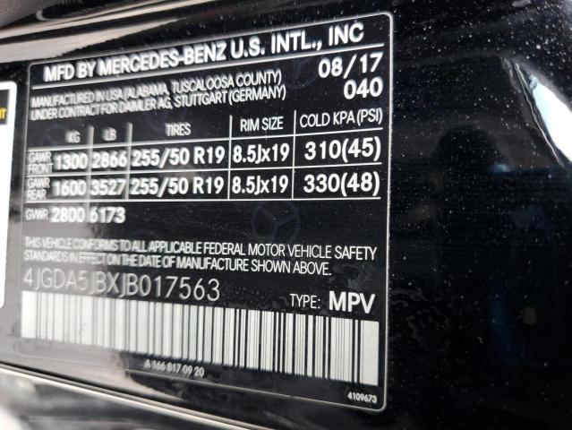 4JGDA5JBXJB017563 - 2018 MERCEDES-BENZ GLE 350 BLACK photo 13