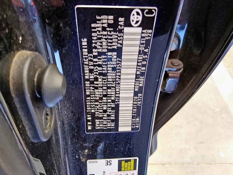 5YFB4MDE5PP013577 - 2023 TOYOTA COROLLA LE Qara foto 12