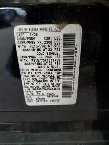 JN8AS58V49W444976 - 2009 NISSAN ROGUE S BLACK photo 13