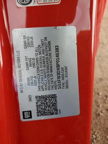 1G1FB3DX8P0145383 - 2023 CHEVROLET CAMARO LS Қызыл фото 12