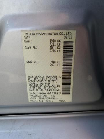 1N4AL3AP6DN447083 - 2013 NISSAN ALTIMA 2.5 GRAY photo 12