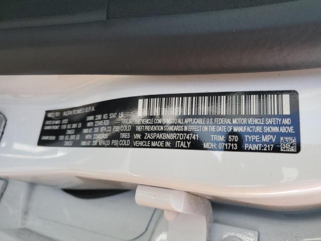 ZASPAKBN8R7D74741 - 2024 ALFA ROMEO STELVIO TI WHITE photo 13
