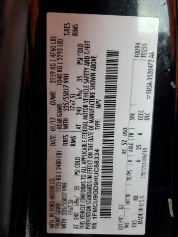 1FMCU9GD9HUC68334 - 2017 FORD ESCAPE SE Schwarz Foto 13