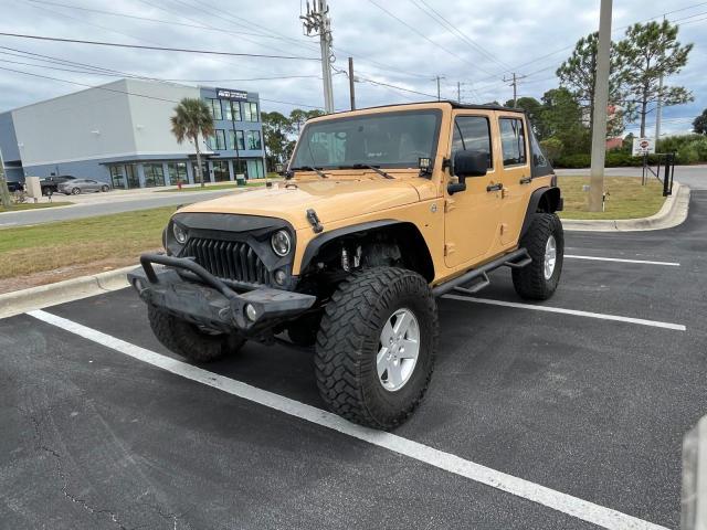 1C4BJWDG3EL156961 - 2014 JEP WRANGLER UNLIMITED SPORT Դեղին լուսանկար 2