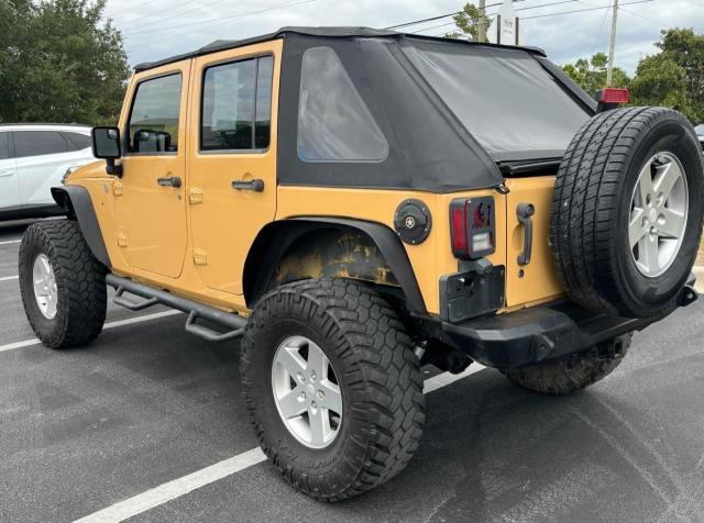 1C4BJWDG3EL156961 - 2014 JEP WRANGLER UNLIMITED SPORT Դեղին լուսանկար 3